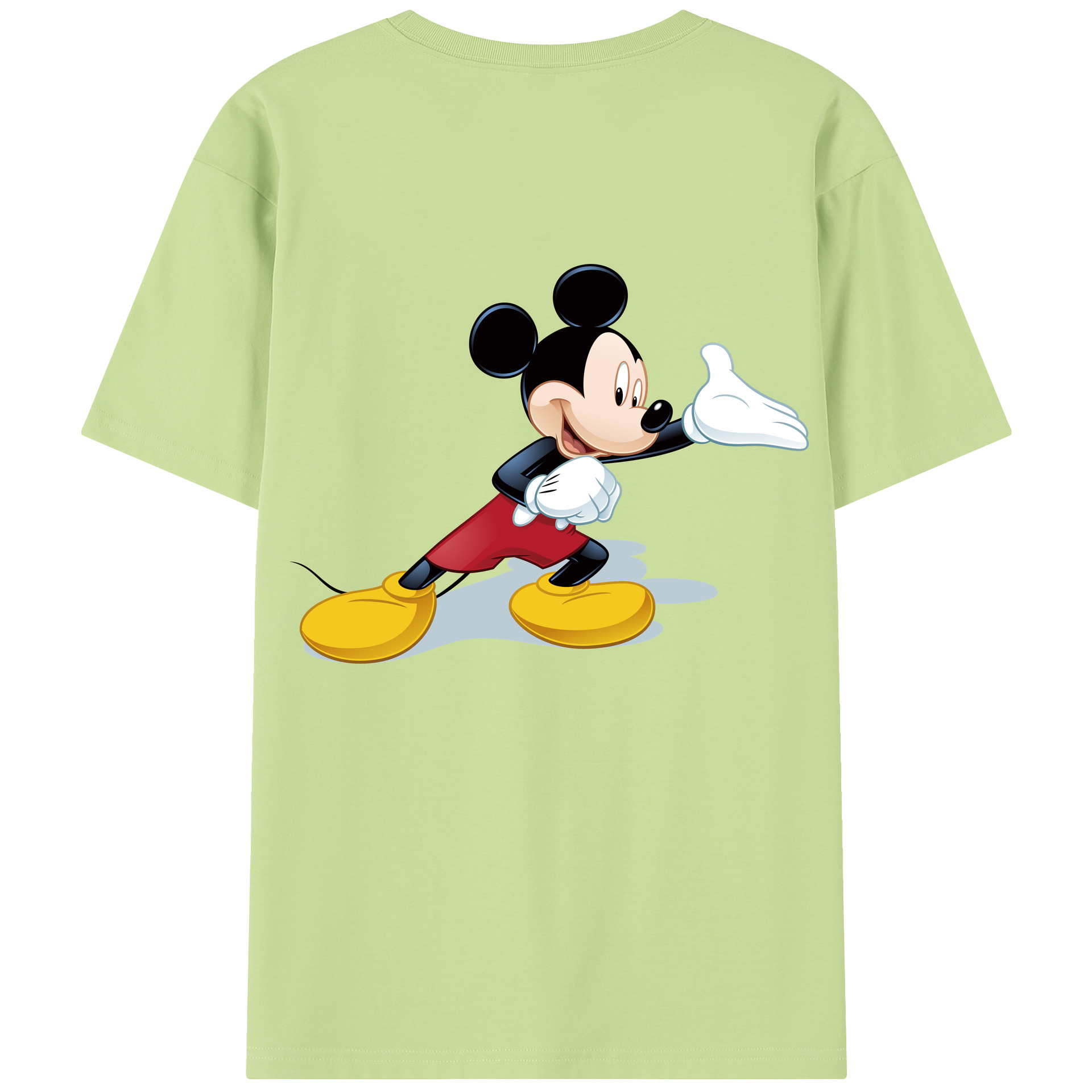 （画像用） ミッキーマウス Mickey Mouse 綿100％半袖Tシャツ（背面プリント）